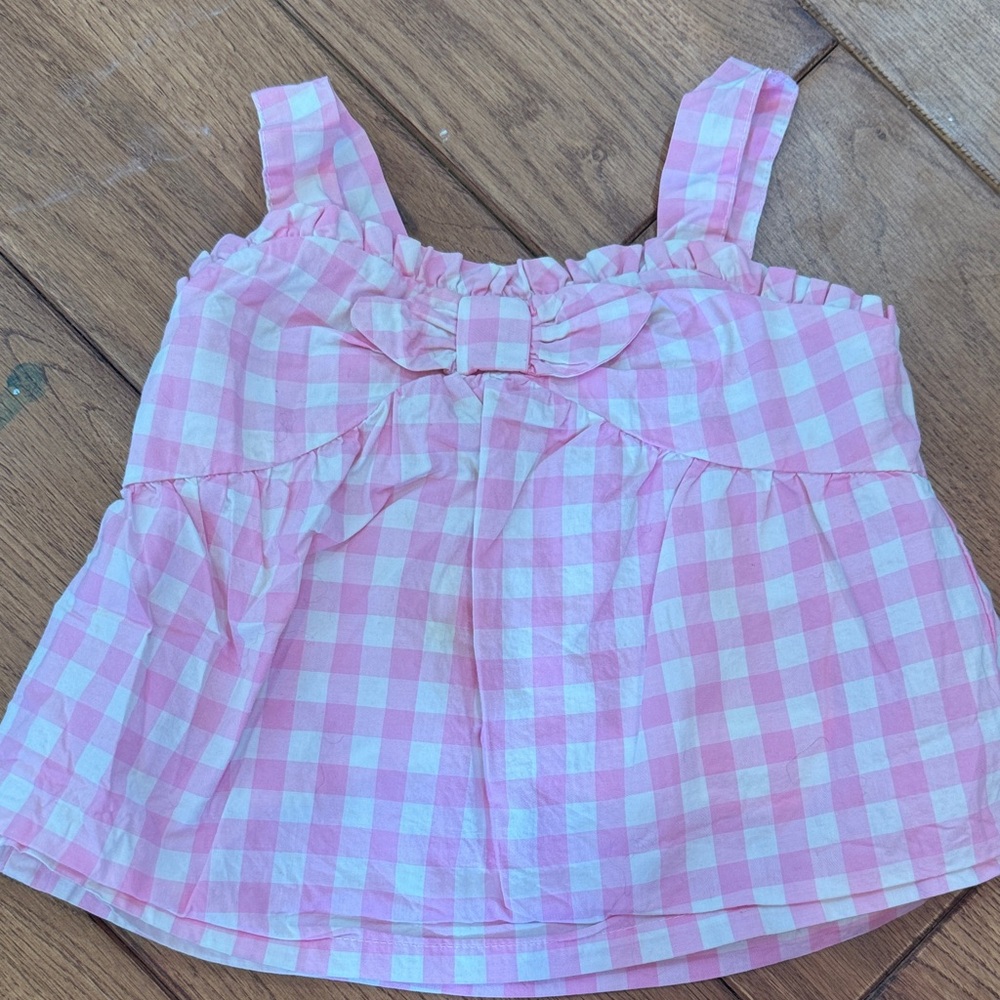 Janie & Jack Pink Gingham Kids Top